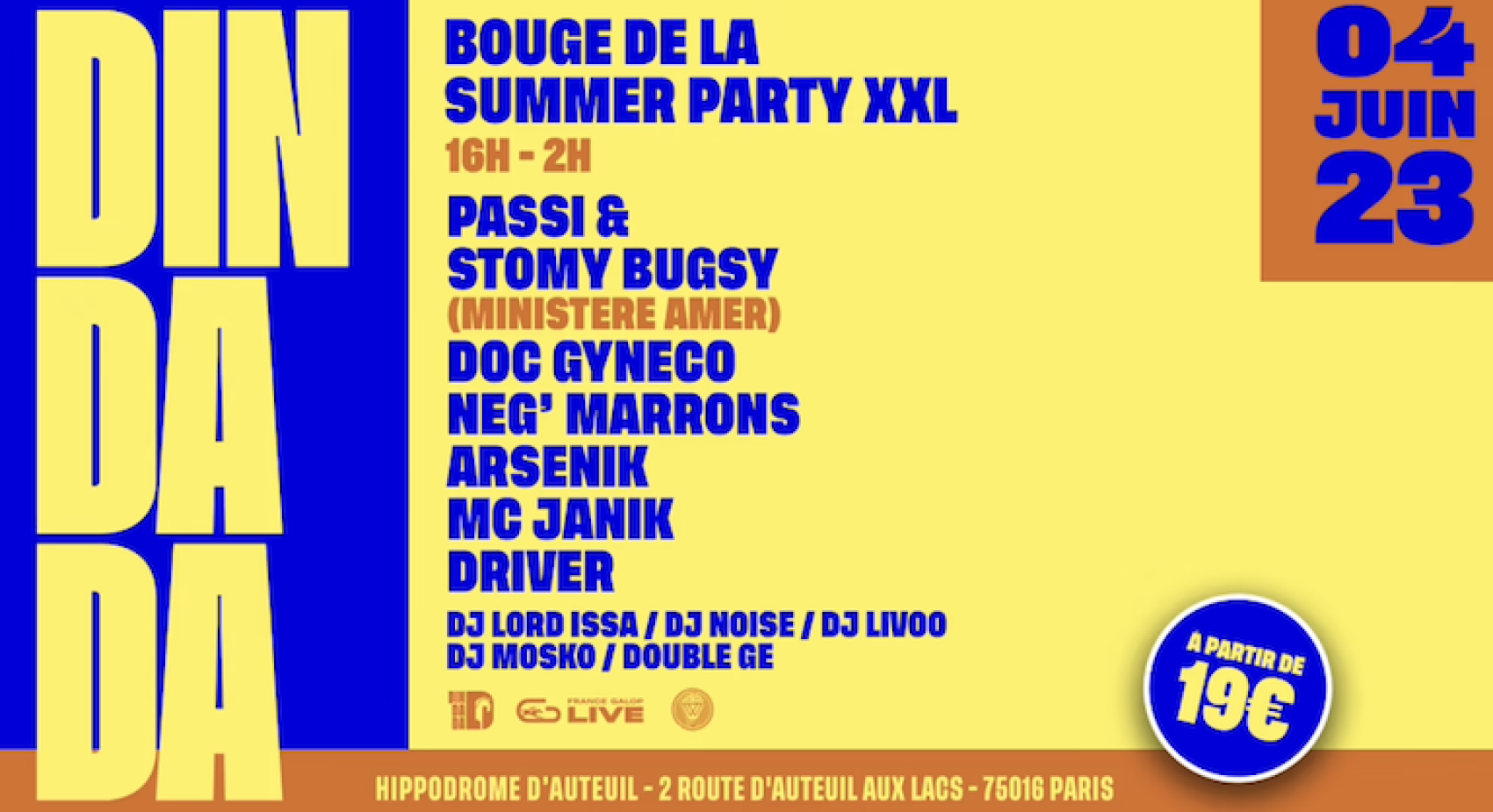 Ce dimanche à l’hippodrome d’Auteuil, Le Din Da Da : « Bouge De Là » rend hommage au hip-hop 90s !