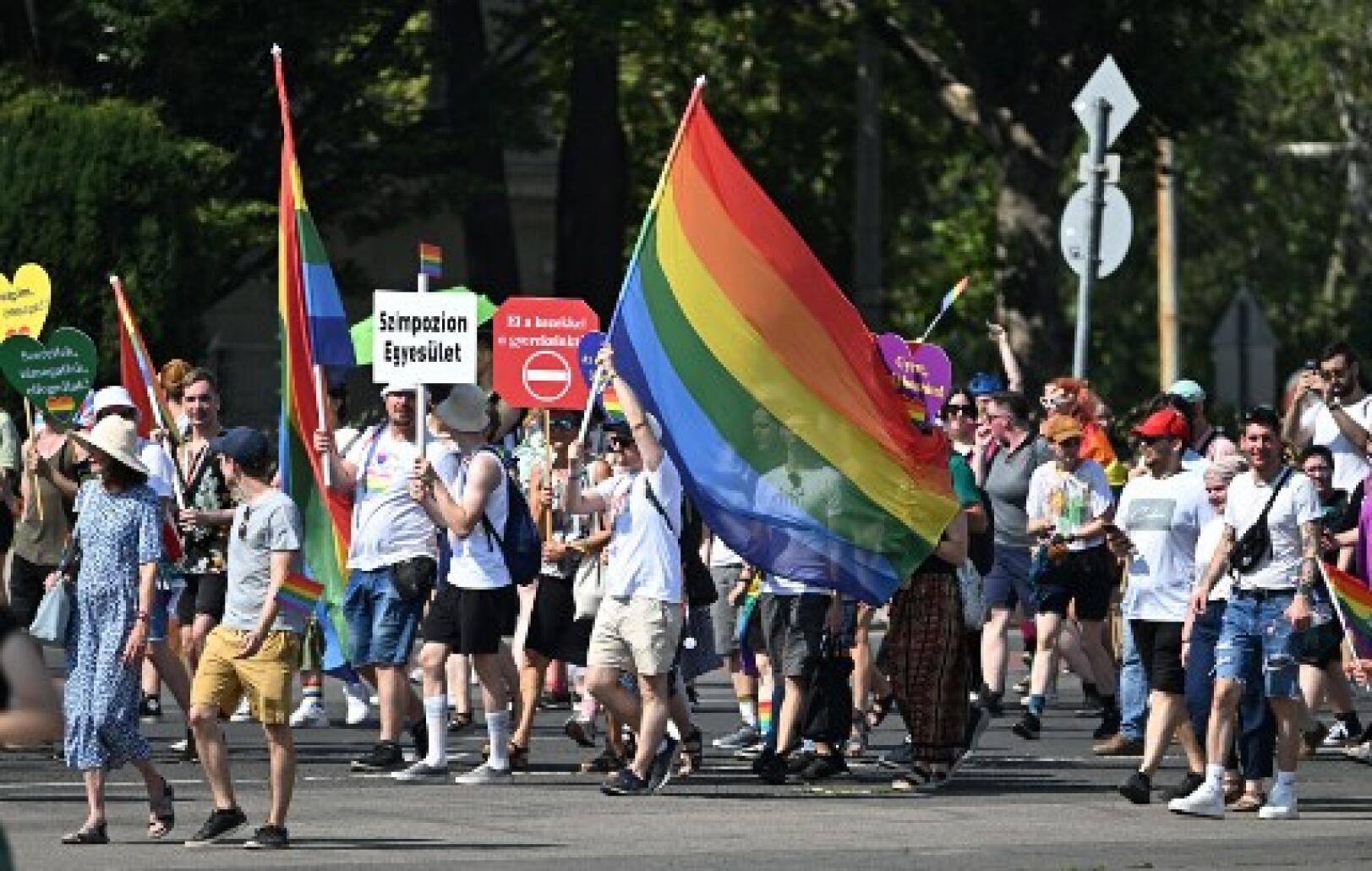 Image d'illustration : La Pride à Budapest, en Hongrie, le 15 Juillet 2023 / Attila Kisbenedek / AFP